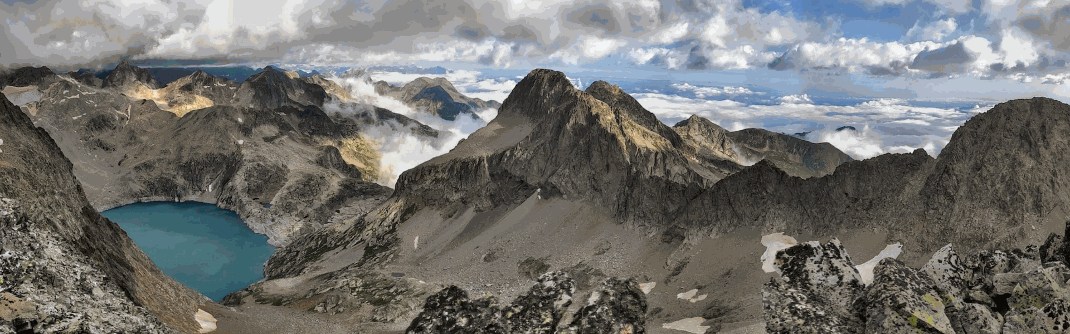 Mountains landscape with a lake