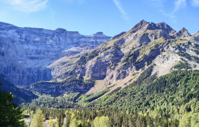 Sunny moutain landscape